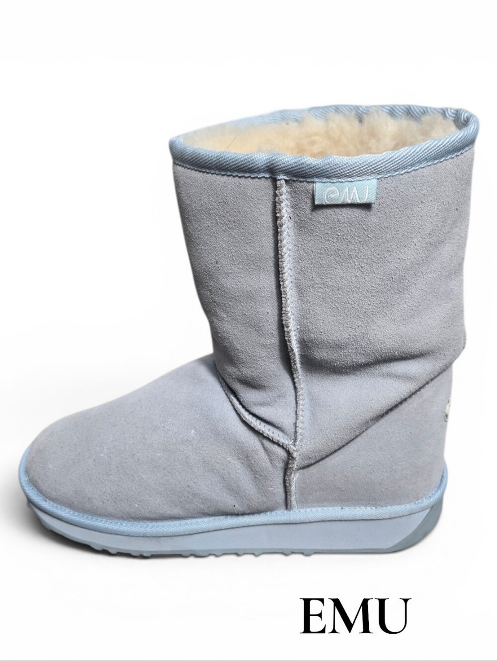 Emu Light Blue Short Shearling Boot